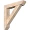 Ekena Millwork Traditional Slat Smooth Bracket w/ Offset Brace, Douglas Fir, 7 1/2"W x 38"D x 38"H BKT0806X38X38TRA06SDF - alternate 1